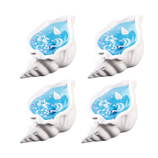 4 Pack Scented Candles for Home Small Candles Candles Gifts Sets for Women Men Birthday Thanksgiving Christmas Valentine's Mother's Day (Light Blue &Orange) (Light Blue)