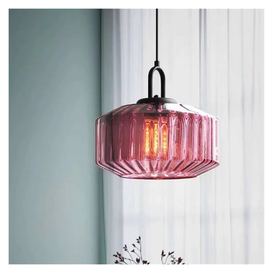 Modern Minimalist Restaurant Coffee Shop Bedroom Counter Living Room Colored Glass Lighting Pendant Lamp,luminaire