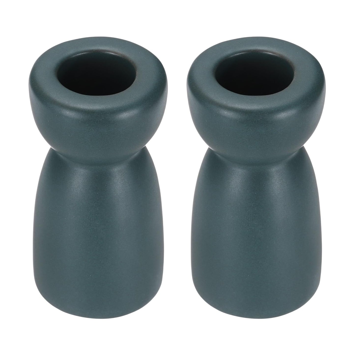 uxcell 2 Pack Candlestick Holder Light Green Ceramic Taper Candle Holder Candle Stand Holders Modern Style Decoration for Centerpiece Tabletops Anniversary