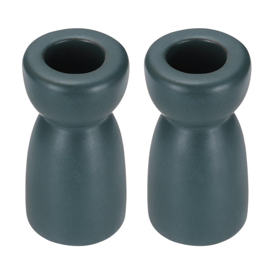 uxcell 2 Pack Candlestick Holder Light Green Ceramic Taper Candle Holder Candle Stand Holders Modern Style Decoration for Centerpiece Tabletops Anniversary
