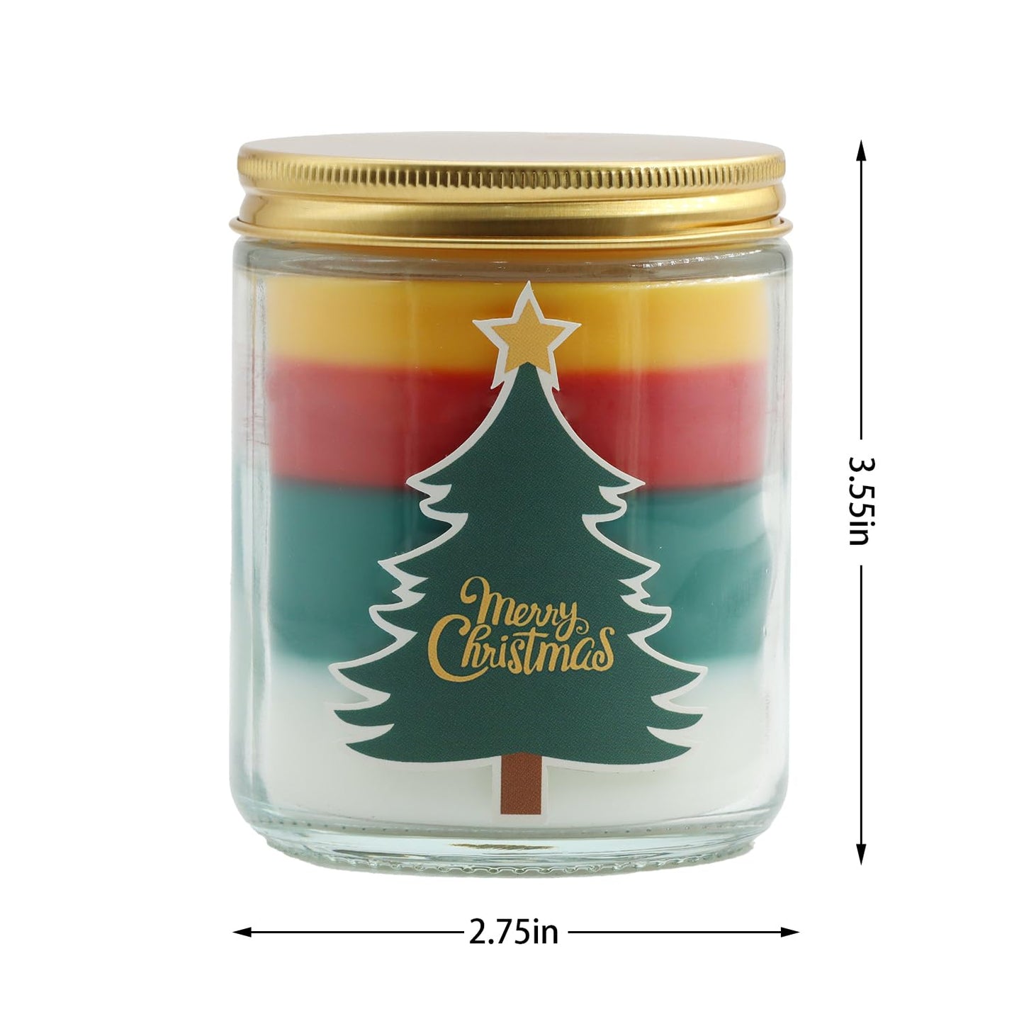 Christmas Candles - Christmas Gifts for Women, Aromatherapy Candle for Home Scented, Natural Soy Wax Vanilla Scented Candles