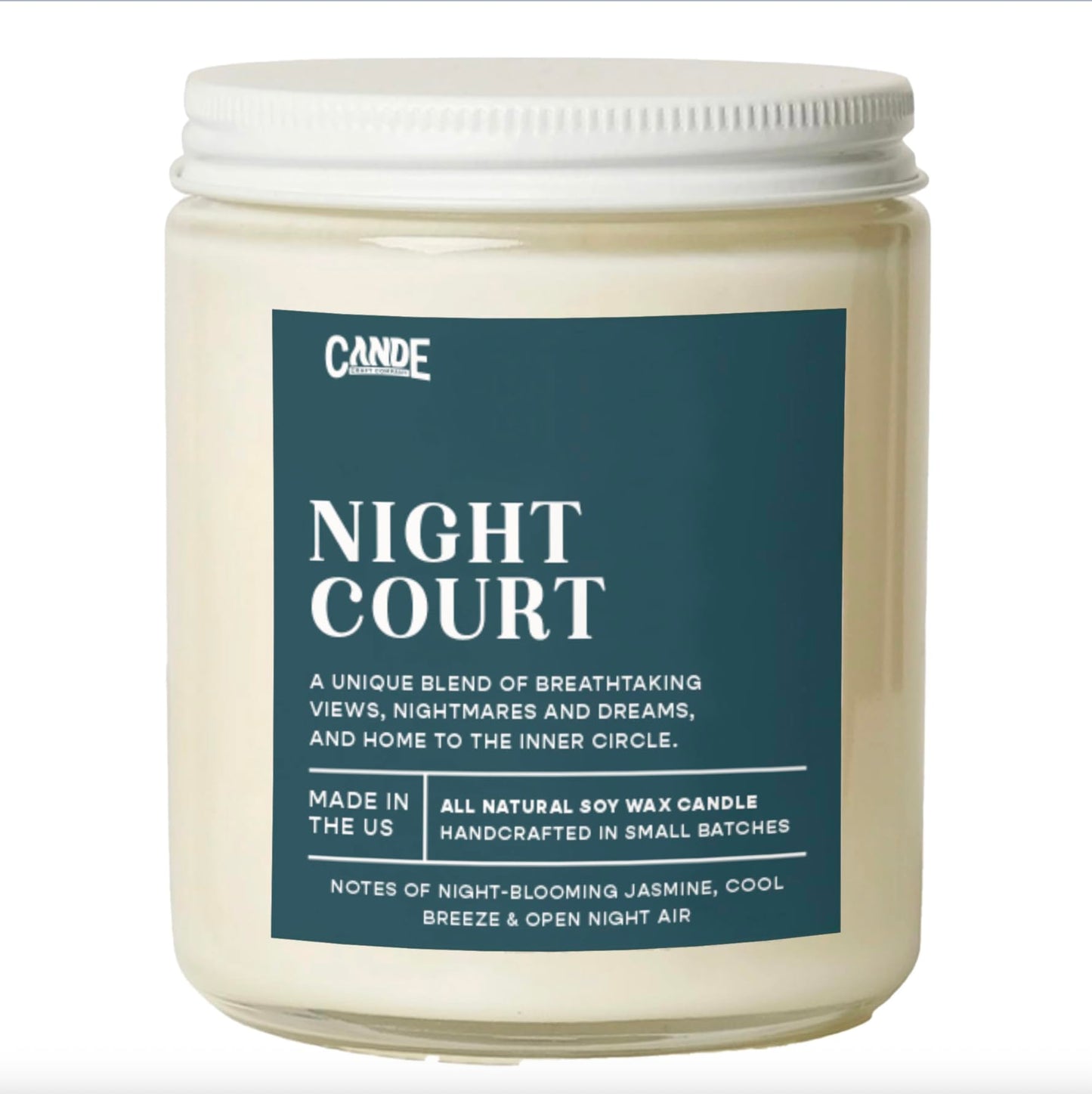 CE Craft Night Court Candle – Jasmine & Cool Breeze – Soy Wax, Hand-Poured, Bookish Fantasy Home Fragrance Gift - Sarah J. Maas, ACOTAR