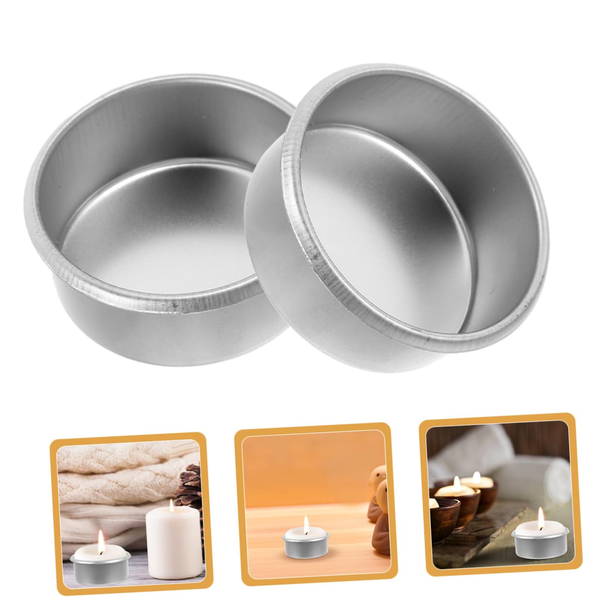 PLAFOPE 15pcs Metal Candle Tins DIY Tea Light Containers for Home Decor Essential Oil Burning and Aromatherapy Sturdy Construction Minimalist Design