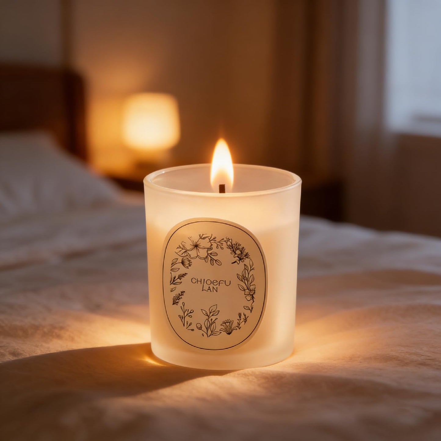 Scented Candle, Round Frosted Atmosphere, Suitable for Home 3-in-1 Set (Gardenia/Jasmine/Osmanthus)