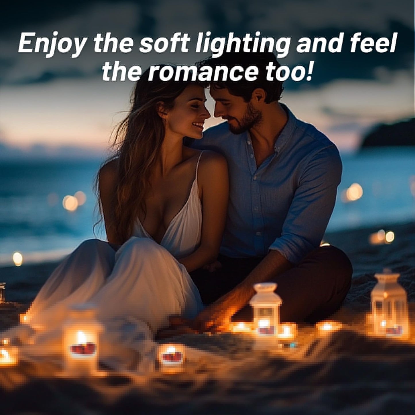 30 Pcs Tea Lights Candles, Heart Shaped Unscented Smokeless Soy Wax Tea Candles Tealights for Romantic Dating, Wedding, Anniversary (Red)