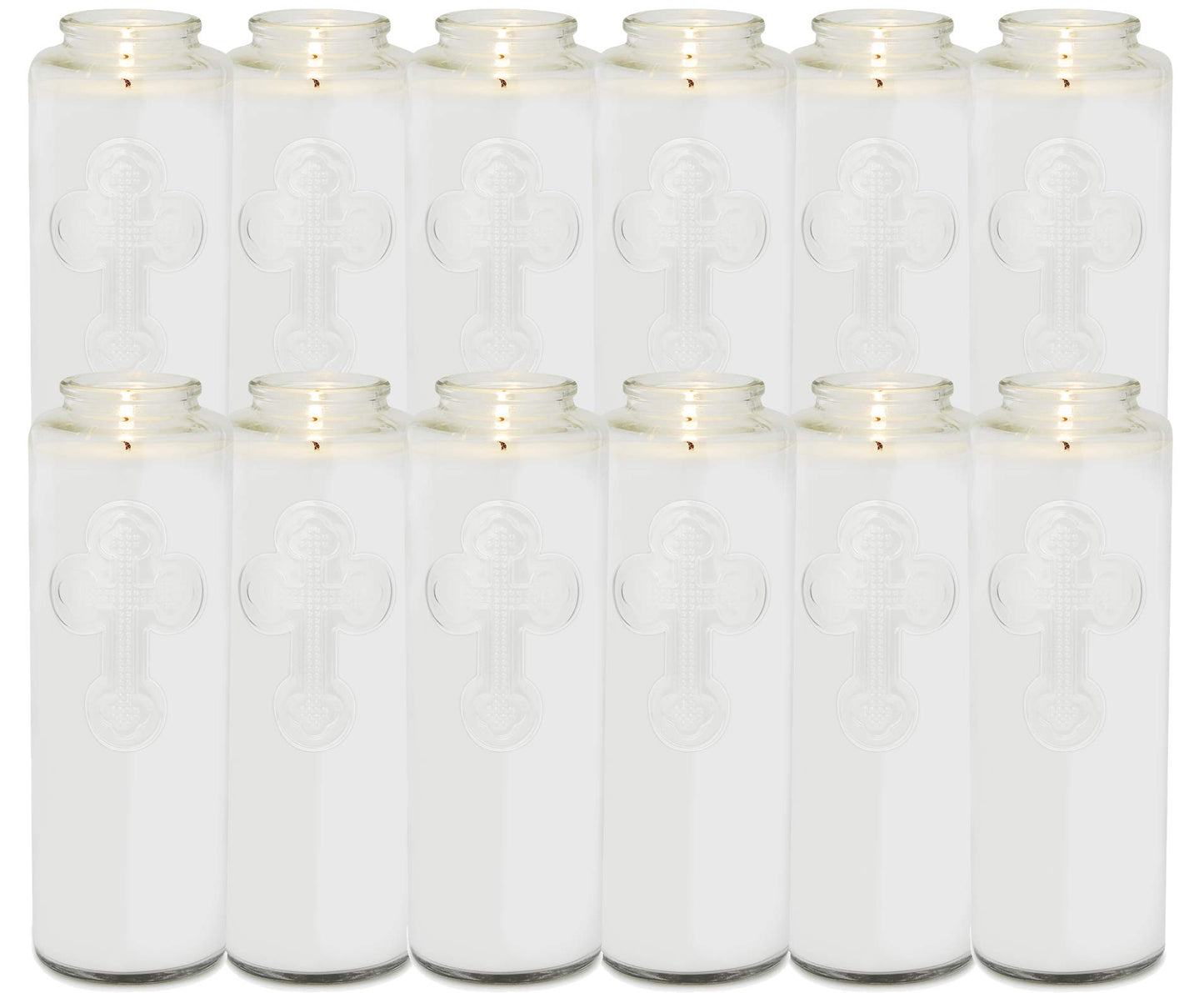 Root Candles Prayer Candles Clear Glass Devotional 7-Day Prayer Candle, 12-Count, Meditation