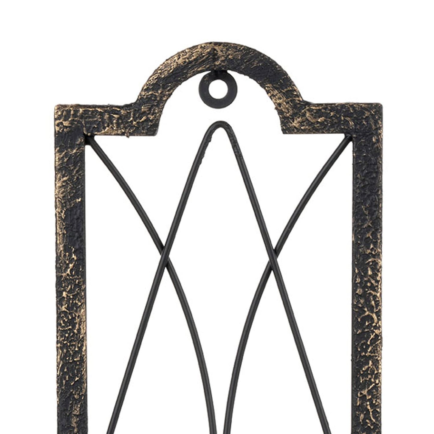 Gothic Candle Sconce Set of 2 -Gold Black Metal Wall Candle Holder-Rustic Home Deco,Dark Academia Decor