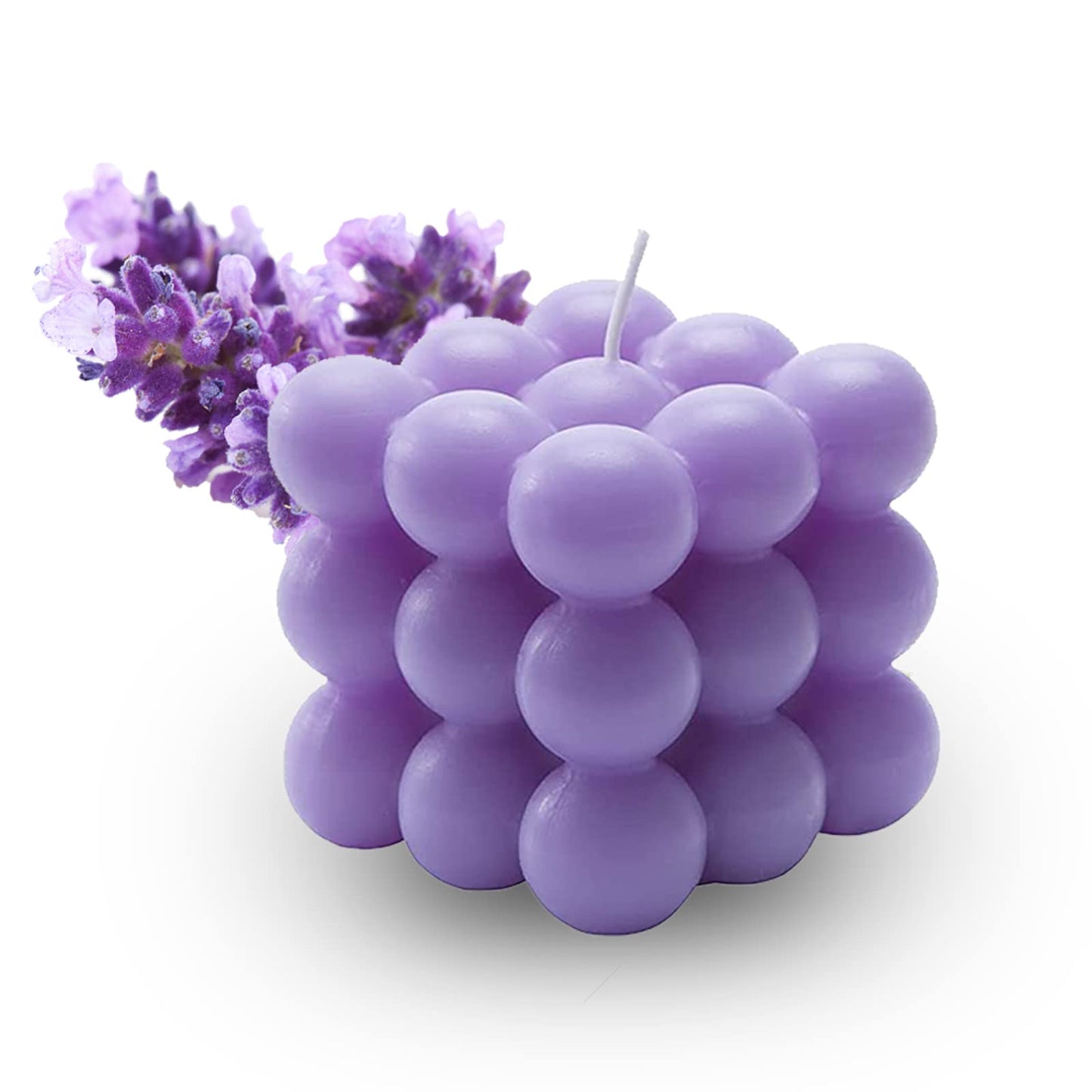 Carol Cao Bubble Candle - Cube Soy Wax Candles, Home Decor Candle, Scented Candle Set 1 Pieces, Home Use and Gifting (Purple) Christmas Gifts
