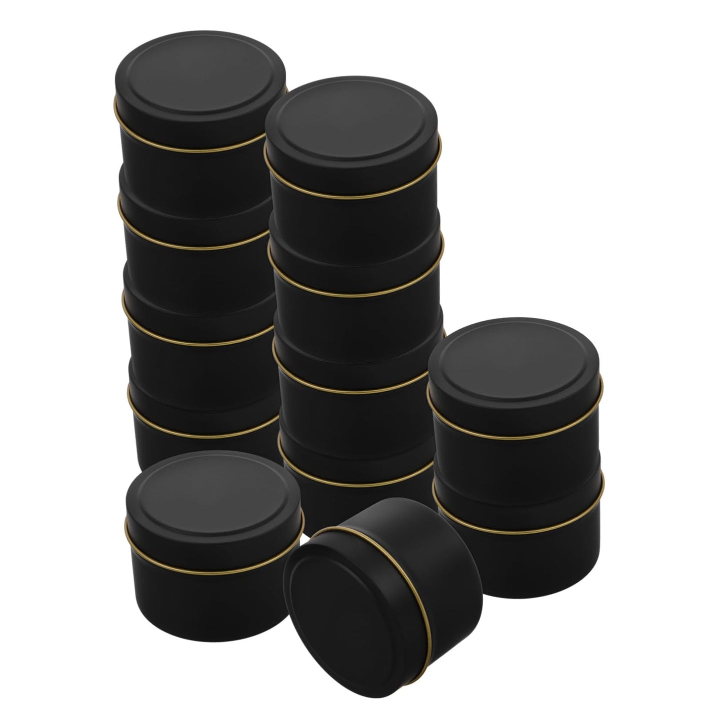 ARTIBETTER 12pcs Vintage Candle Jars Empty Metal Candle Tins with Lids Storage Containers for Home