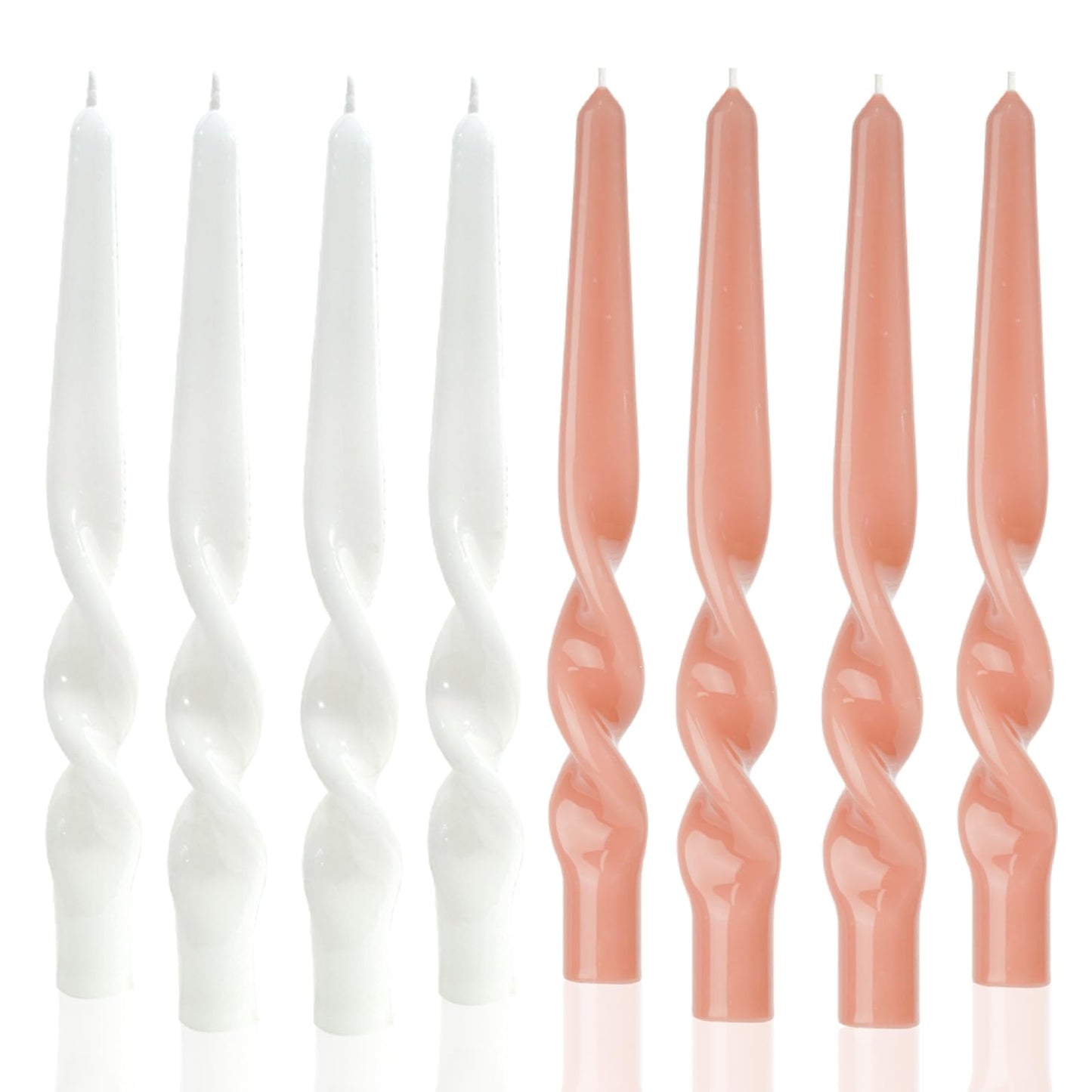 Taper Candles Twisted Candle Conical Stick Candles for Holiday Wedding Party Wax Unscented Dinner Candle Dripless,Birthday Gift Christmas Gift H 10 Inch,8pcs