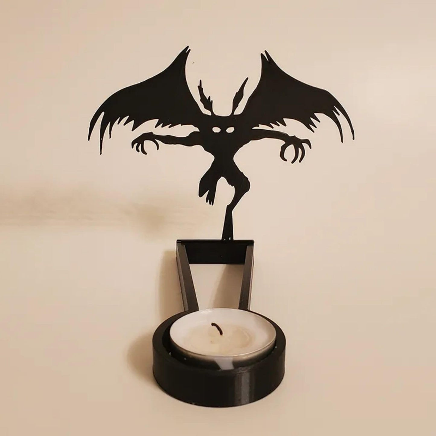 2024 New Tealight Shadow Caster, Halloween Tea Light Holder, Witch Halloween Tealight Shadow Caster, Demon Halloween Tealight Shadow Caster for Home Party Scary Candle Stands Table Decor