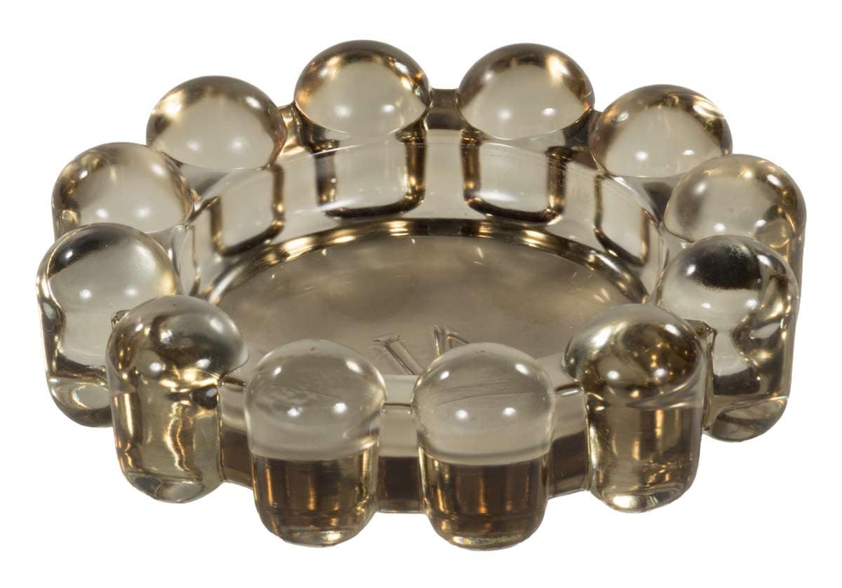Alice Lane Original Bubble Candle Dish Large – Chic Smoky Glass Candle Dish for Home Decor – Decorative Modern Candle Holder for Small Candles & Diffusers