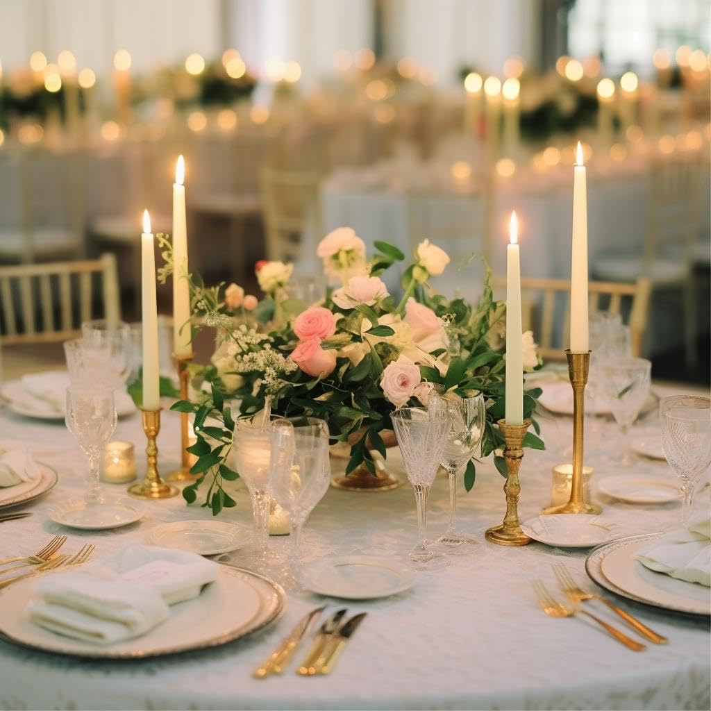 Jaoruizer 24Pcs Flameless Taper Candles,11in Battery Operated LED Taper Candles Flickering with Timer Electric Fake Candlesticks for Wedding Christmas Party, (Batteries Not Included)