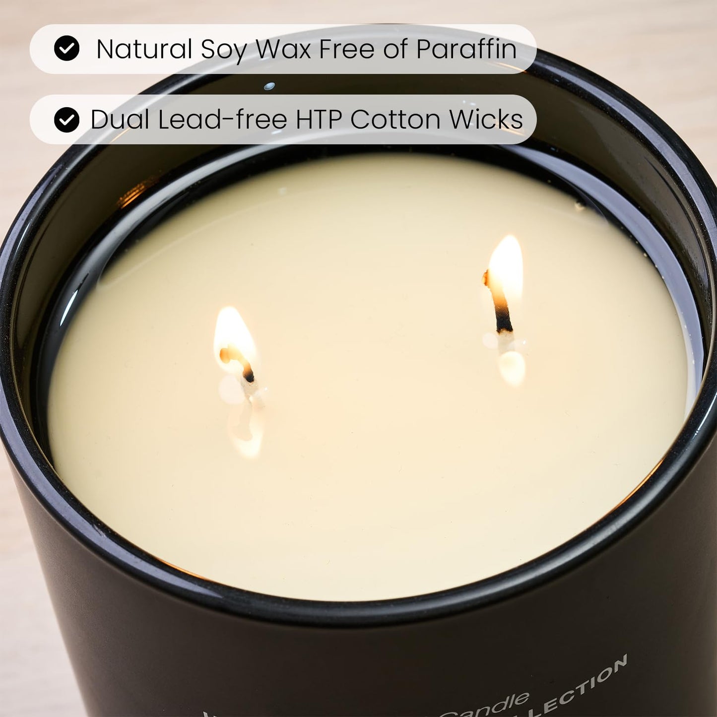 M&SENSE Natural Soy Large Candle| Pink Jasmine Blossom | 16.6 oz, 95H Burn | Mini Spring Scented Candles for Relaxation, Meditation, Home Décor | for Bedroom, Office, Party