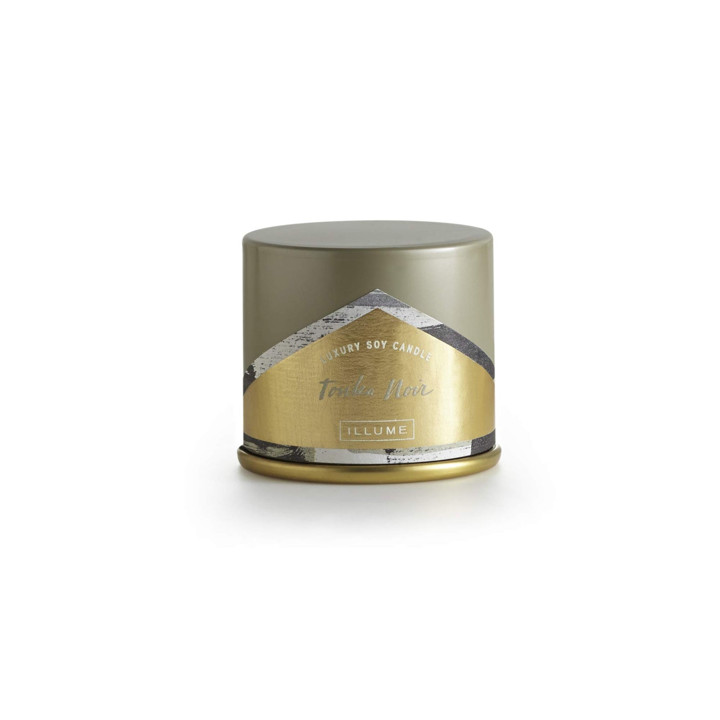 Illume Tonka Noir Soy Candle, Demi Vanity Tin, Grey, 3 oz.