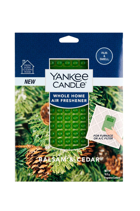 Yankee Candle Whole Home Air Freshener, Long Lasting Odor Eliminating Fragrance for Home, Continuous Room Freshener, Balsam & Cedar (Pack of 1)