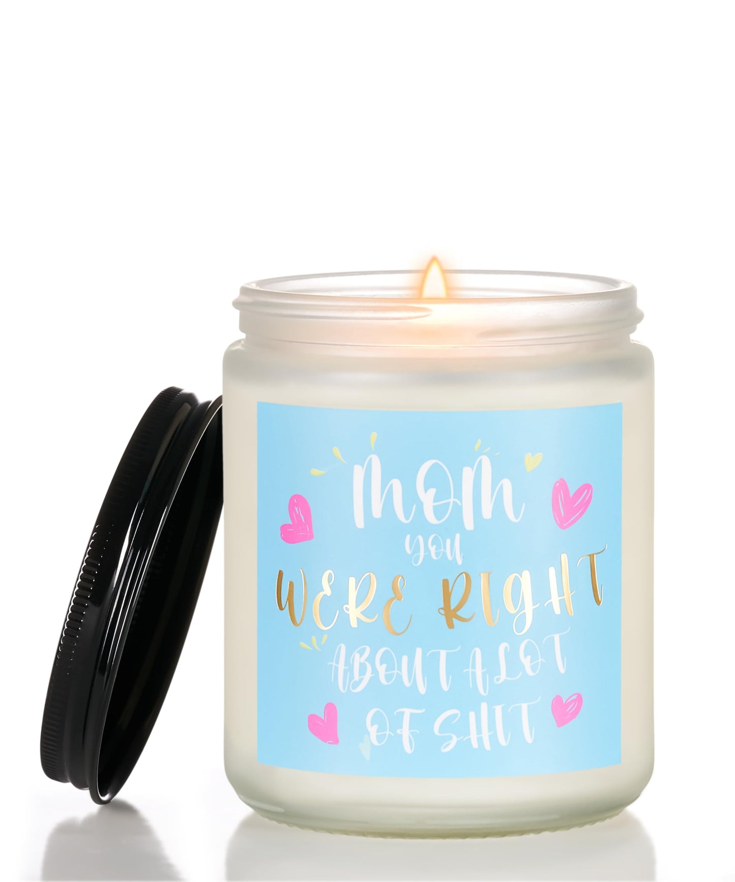 M&SENSE Mom You were Right Scented Candle, Thanksgiving Day Gift for Mother from Daughter Son, Presents for Christmas, Gag Gitfs for Step Mother