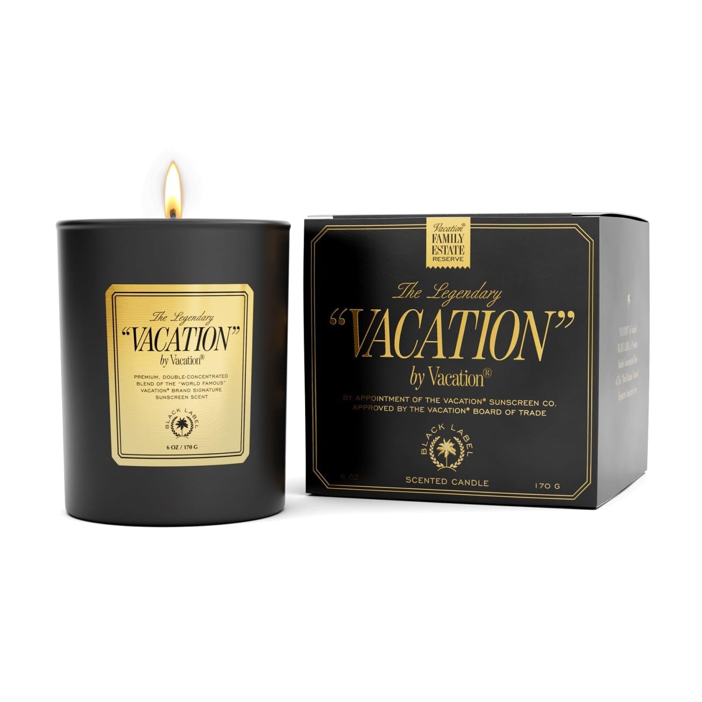 VACATION Perfume Scented Candle by Vacation Sunscreen – Coconut Vanilla, Premium Soy Wax, 50-Hour Burn, Luxury Home Fragrance Gift, Enhanced Design & Formula, 6 oz