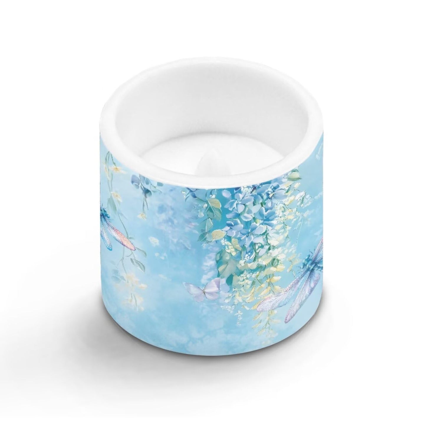Cozeyat Sky Blue Flameless Candles 4 Pack Battery Operated LED Pillar Candles with Remote Control Timer Waterproof for Indoor Outdoor Use