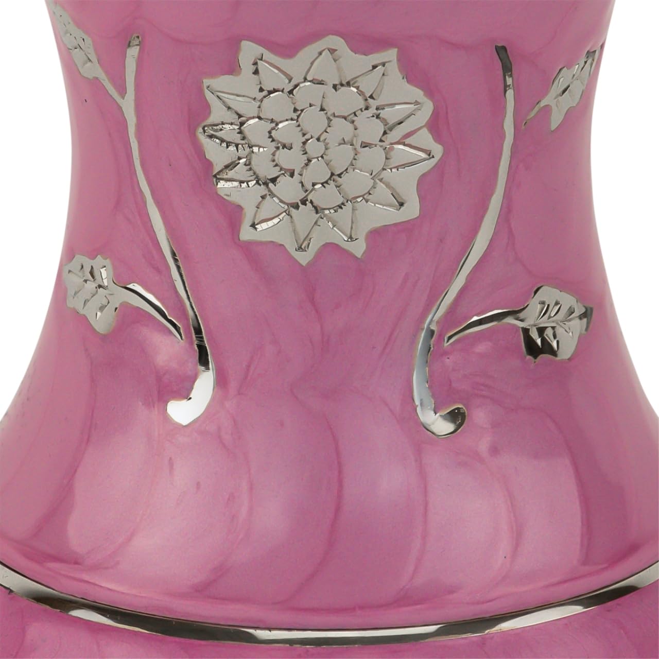 Grace Dark Pink Tealight Cremation Urn for Ashes, Brass Memorial Candle, Pink Urn, Extra Small Sized, 5.5 Inches High