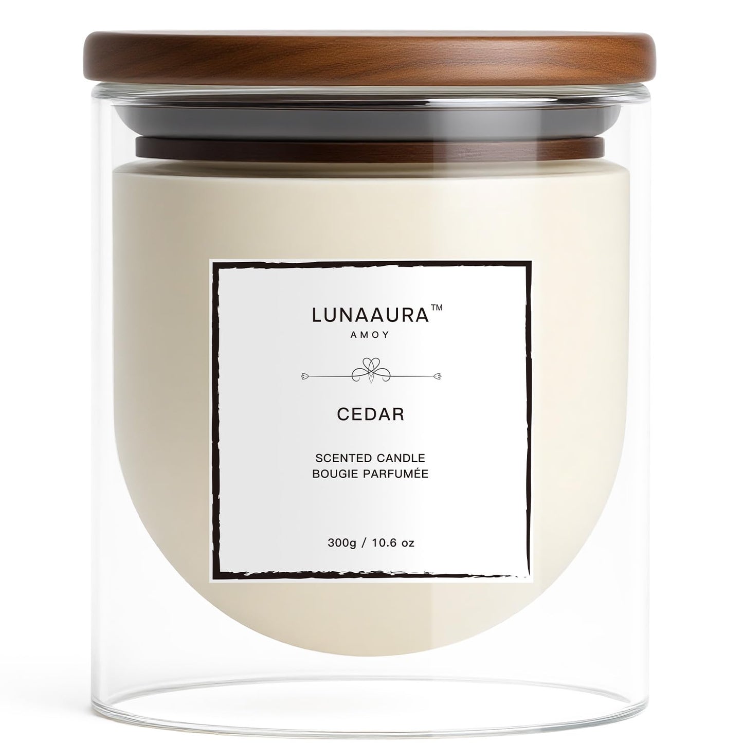 Cedar Candle 10.6 oz - Inspired by CEDRE 11 - Clean Burn & Non Toxic - 65 Hour Burn Time