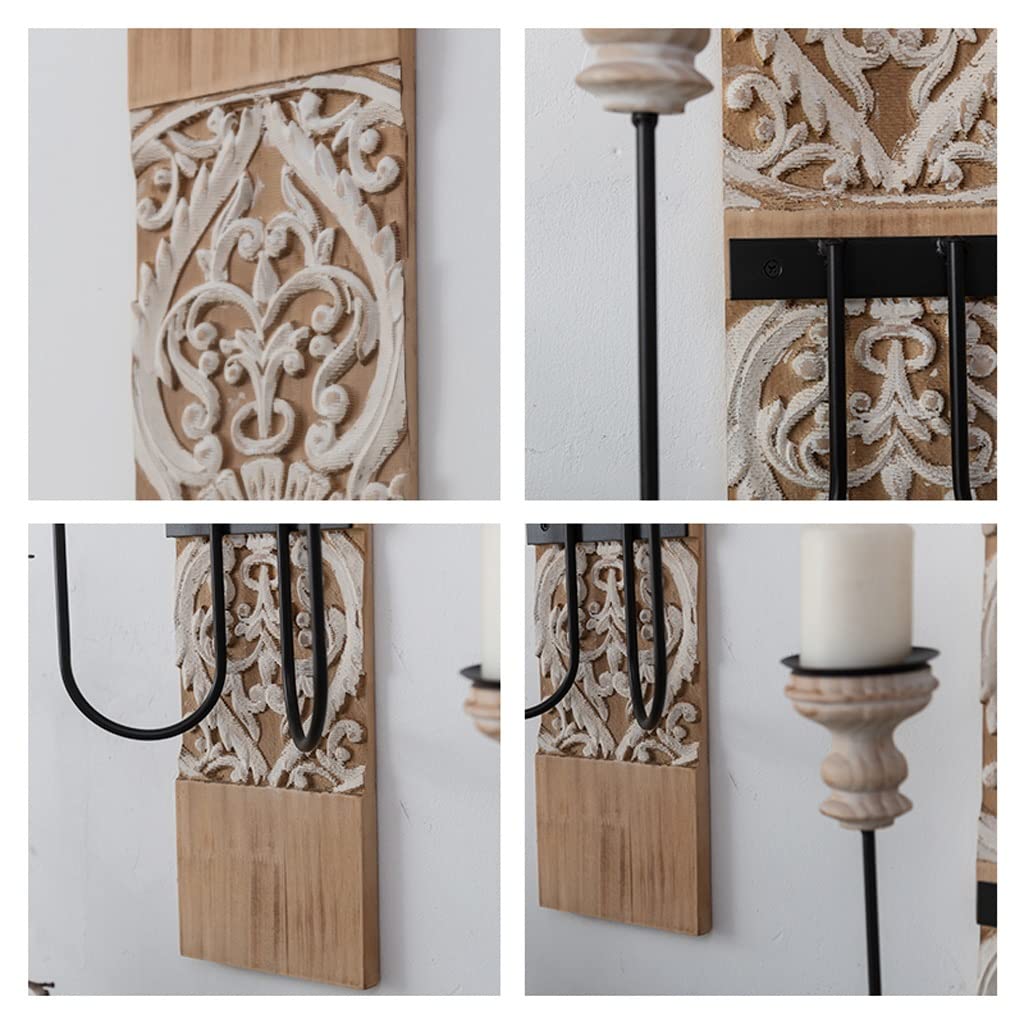 WAOCEO Candlestick Holders Hanging Candlestick Ornaments Retro Nordic Romantic Homestay Wall Candle Holder Photo Photography Background Decorations Candle Holders