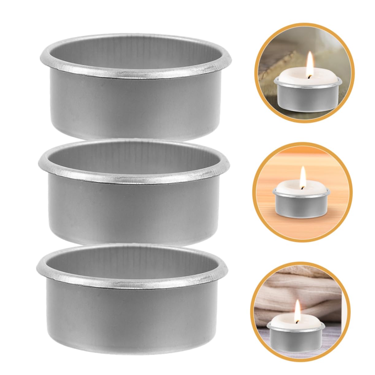 OSALADI 15-Piece Metal Candle Cup Set for DIY Projects Decorative Tealight Holders for Home Decor Essential Oil Diffusers and Aromatherapy