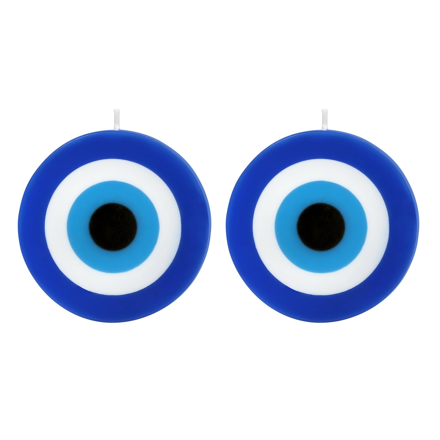 PROSPERRO LUMO by Parkash Candles Blue Evil Eye Candle Gift Nazar Home Decor Handmade Candles Desk Sculpture Decoration for House || Bedroom || Living Room || Set of 2 (Evil Eye - Round)