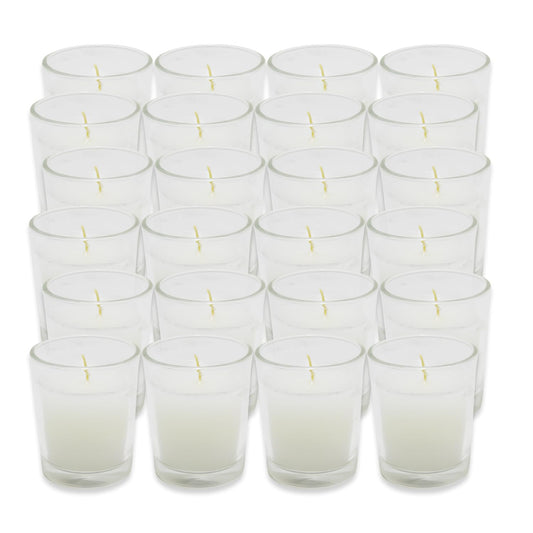 Estrella Blanca Citronella Lavender Scented Candle - 24 Pack Citronella Scented Votive Candles White - Long Lasting Burn Outside Candles for Garden Yard Balcony, Summer Camping - 12 Hours Burn Time