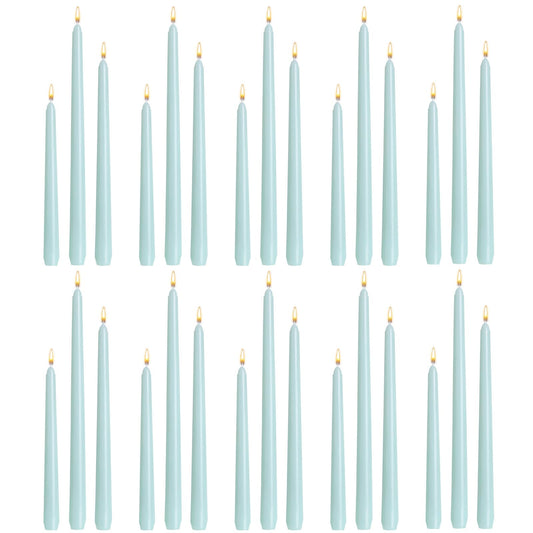 MTLEE Taper Candles 8/10/12 Multi Height Unscented Taper Candles 8 Burn Hours for Dinner Decorative Home Decoration Fall Thanksgiving Wedding Party Candlesticks(Bean Green,36)