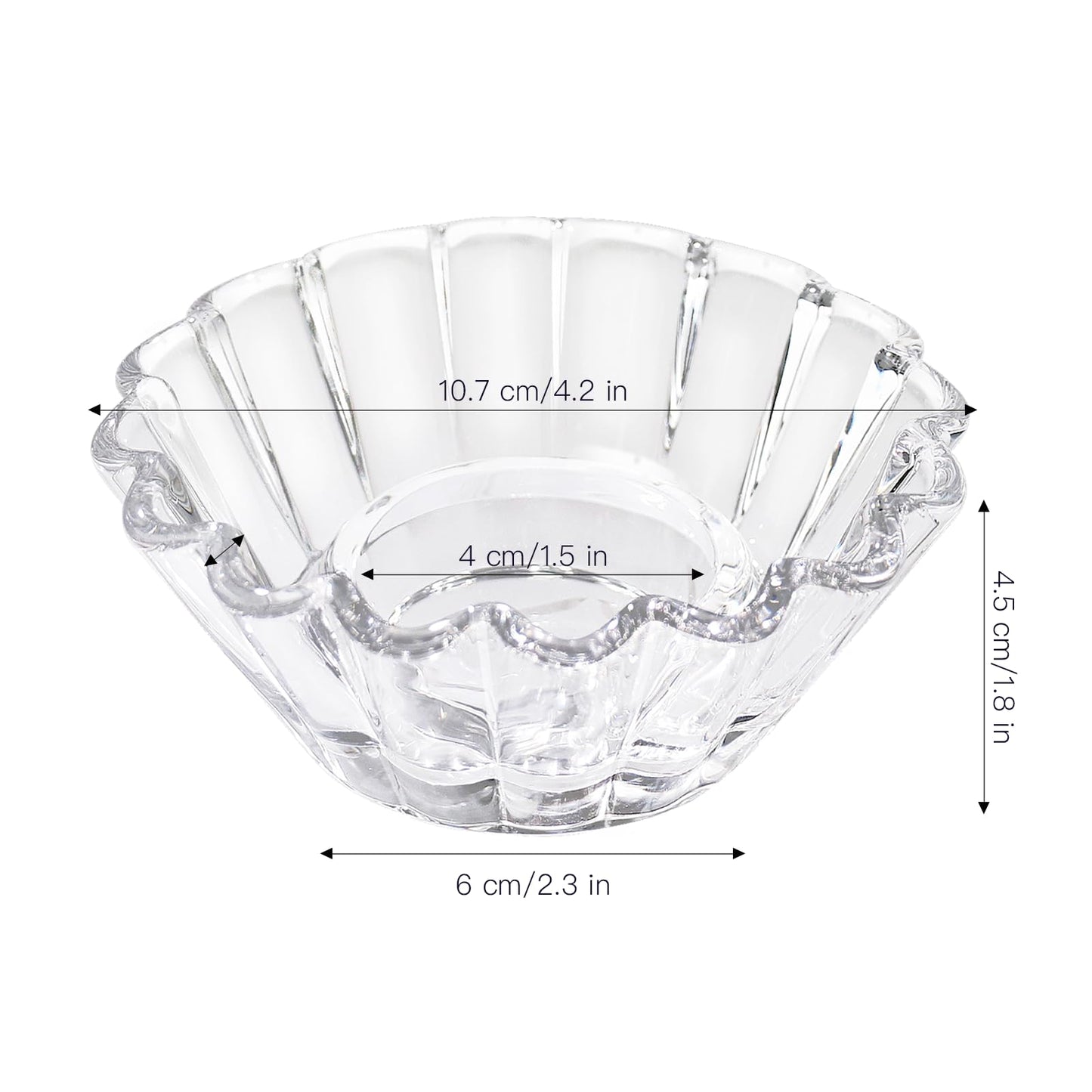 CHOCSTAY Tealight Candle Holder for Tealight 3 Pcs - Clear Votive Candle Holders Bulk, Tea Light Candle Holder Glass for Wedding Centerpiece, Living Room, and Home Party Decor