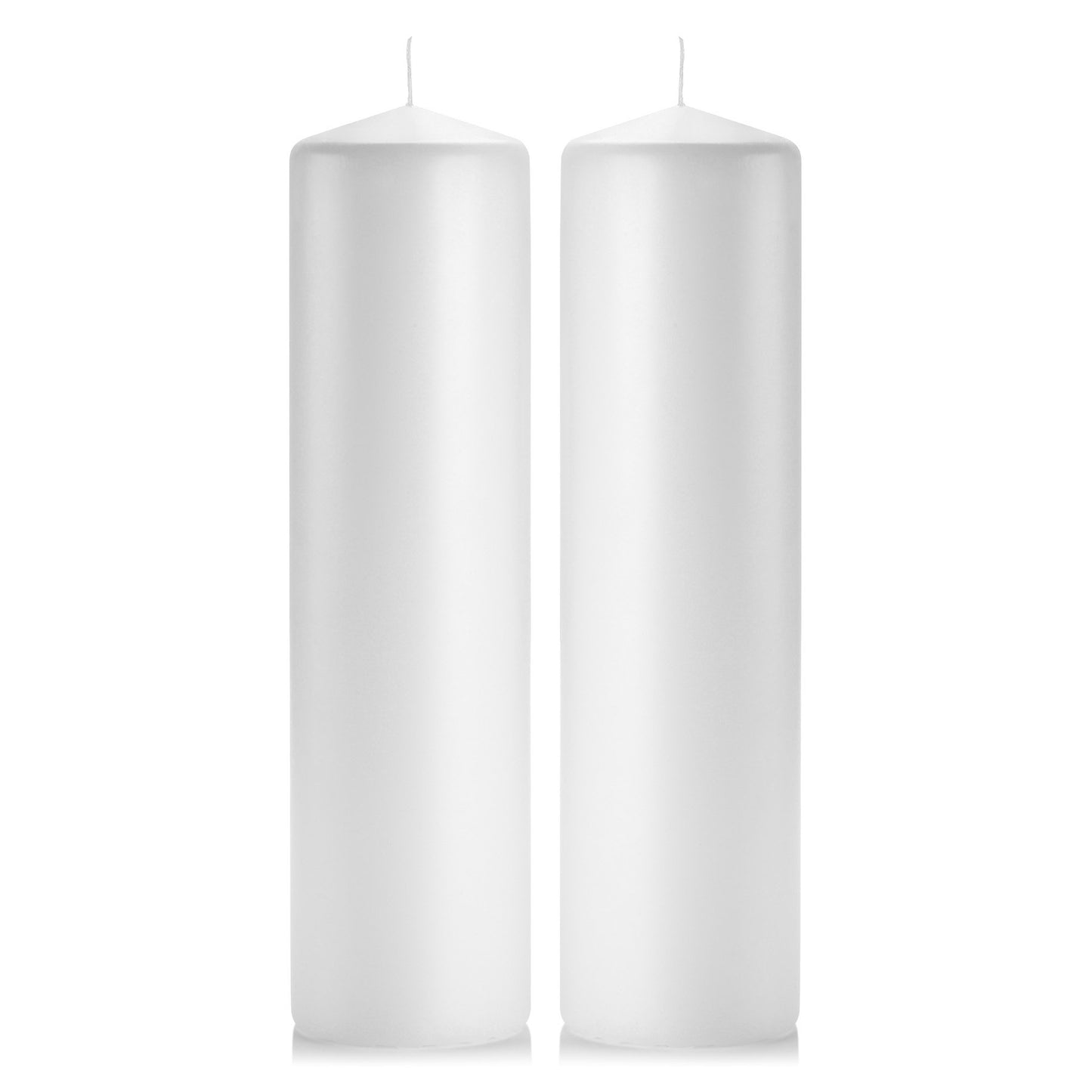 White Pillar Candles - Set of 2 Unscented Pillar – 3x12 inches for Wedding Centerpiece Candle, Home Decor and Holiday Celebrations