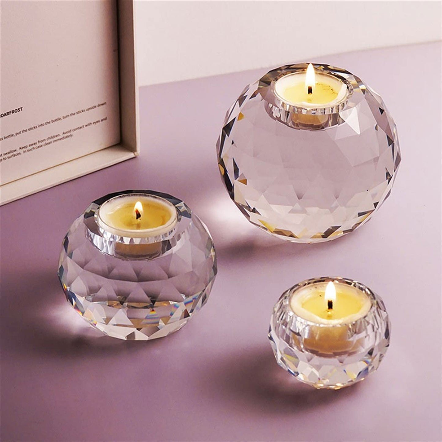 Candlestick Holders Modern Simple Glass Candlestick Small Decorative Candlestick Holder Table Decoration Candle Holders (Size : L)