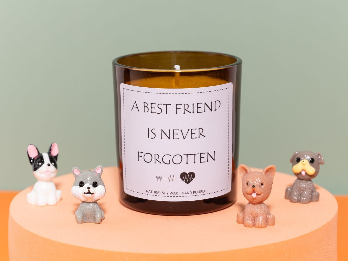 Dog Memorial Gifts for Loss of Dog, Pet Loss Sympathy Gift, A Best Friend is Never Forgotten Candle - Lavender and Eucalyptus, Crafted by Natural Soy Wax & Natural Essential Oils