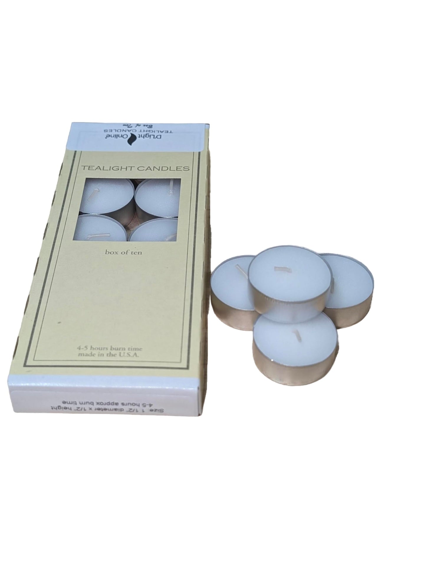 Unscented White Bulk Tealight Candles in Aluminum Cups Smokeless Wedding Tea Lights for Romantic Dinner, Wedding, Spa, Hotels Home & Holiday Decorations, Party & Ambience Candles - Set of 10