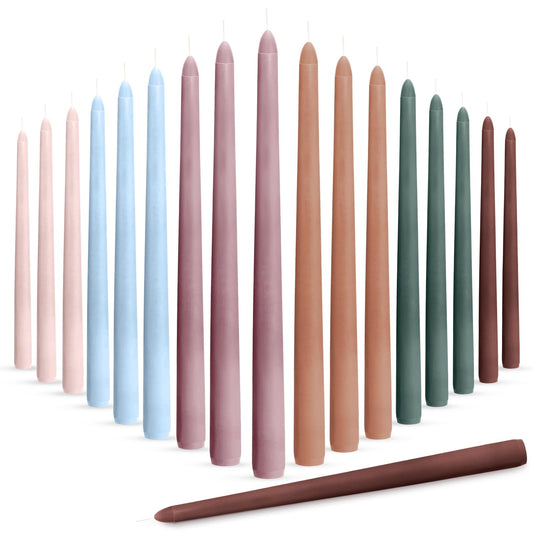 Nuanchu Taper Candles 10 Inch (H) Dripless Tapered Smokeless Long Tall Unscented Dinner Candle for Wedding Party Home Decor Candlesticks, Long Burning
