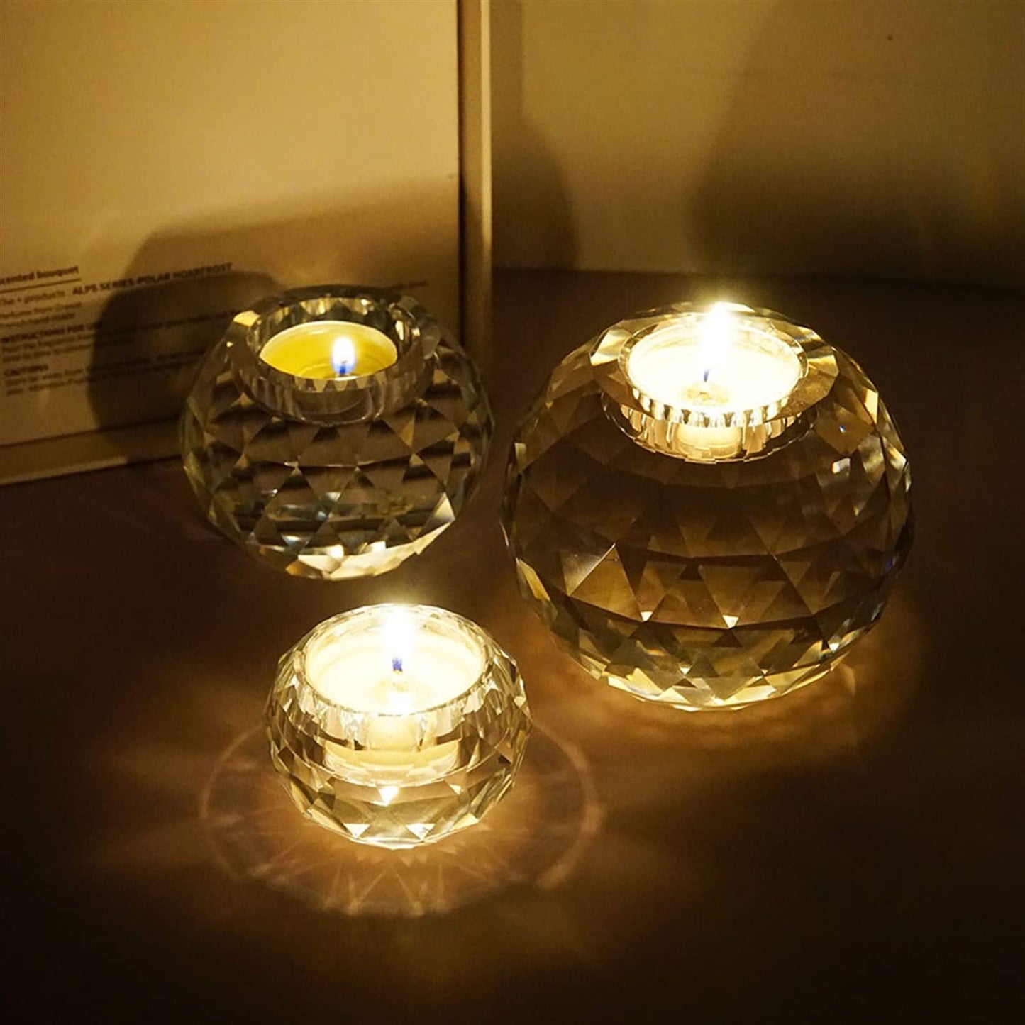 Candle Sconces Modern Simple Glass Candlestick Small Decorative Candlestick Holder Table Decoration Candle Stand/Display Candelabra (Size : L)