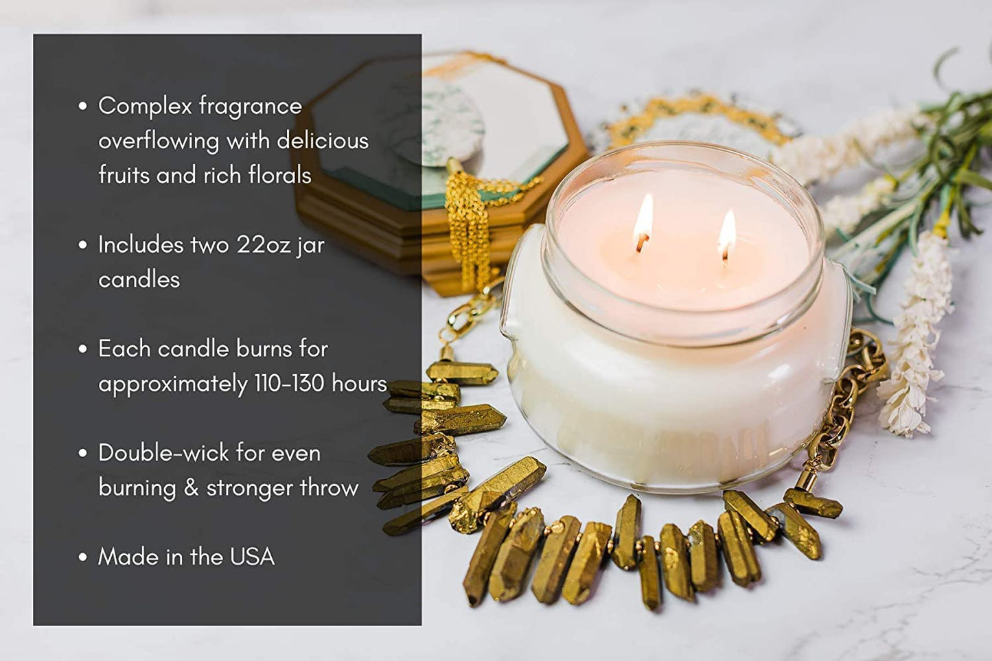 Tyler Company Diva Scented Candle, 22 oz, Pack of 1, Includes a Tyler Company Match