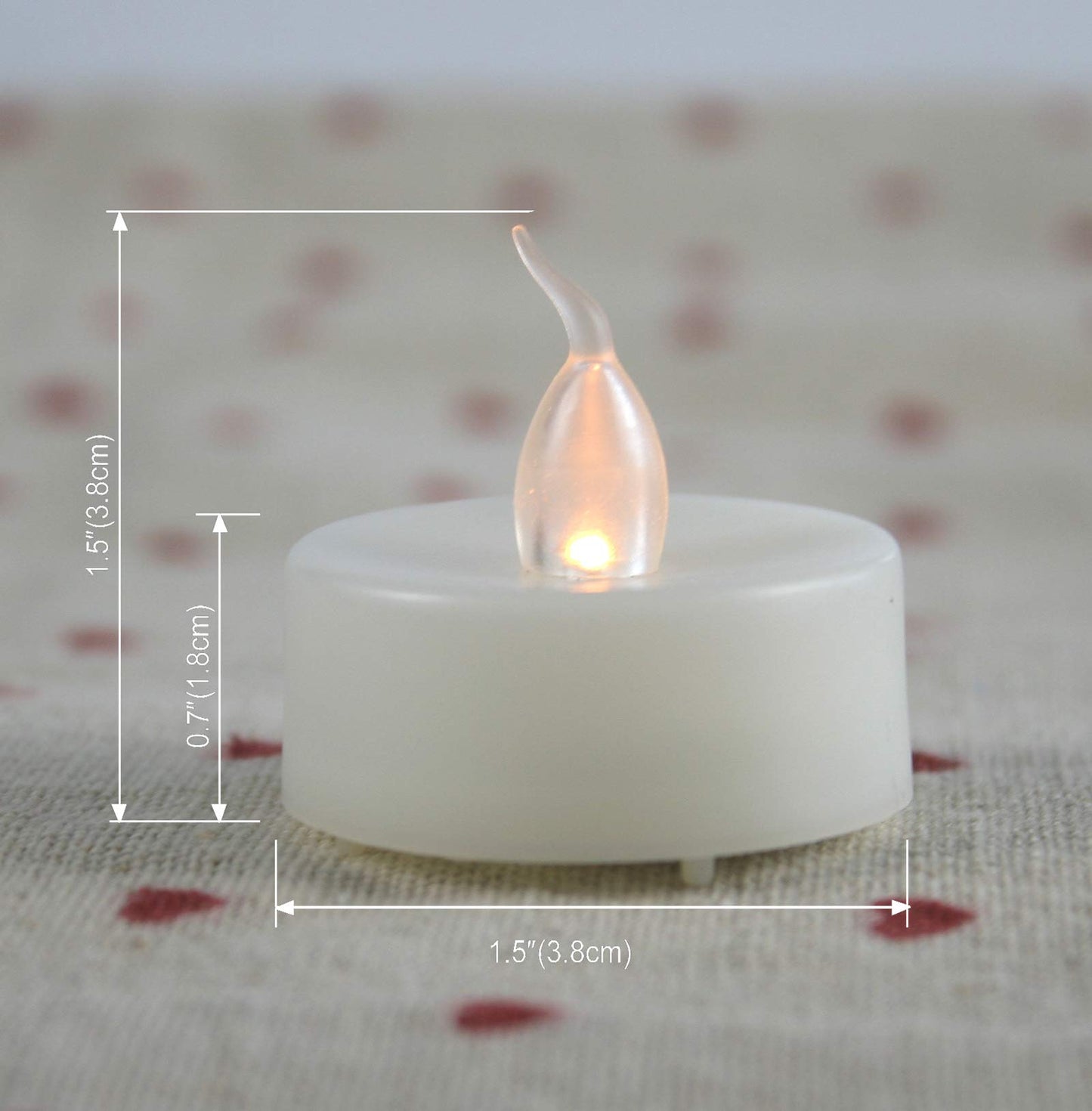 CANDLE CHOICE Battery Operated Flameless Tea Lights Realistic Flickering Electric LED Tealight Candles Set Wedding Party Halloween Christmas Decorations Table Centerpieces Batteries Included 12 Pack