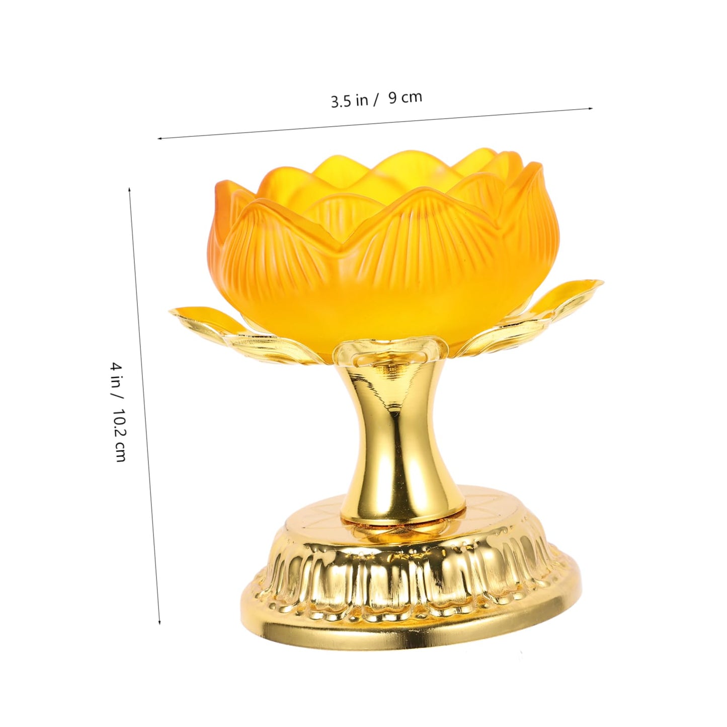 OHPHCALL Butter Lamp Holder for Lotus Candle Battery Operated Taper Dining Decor