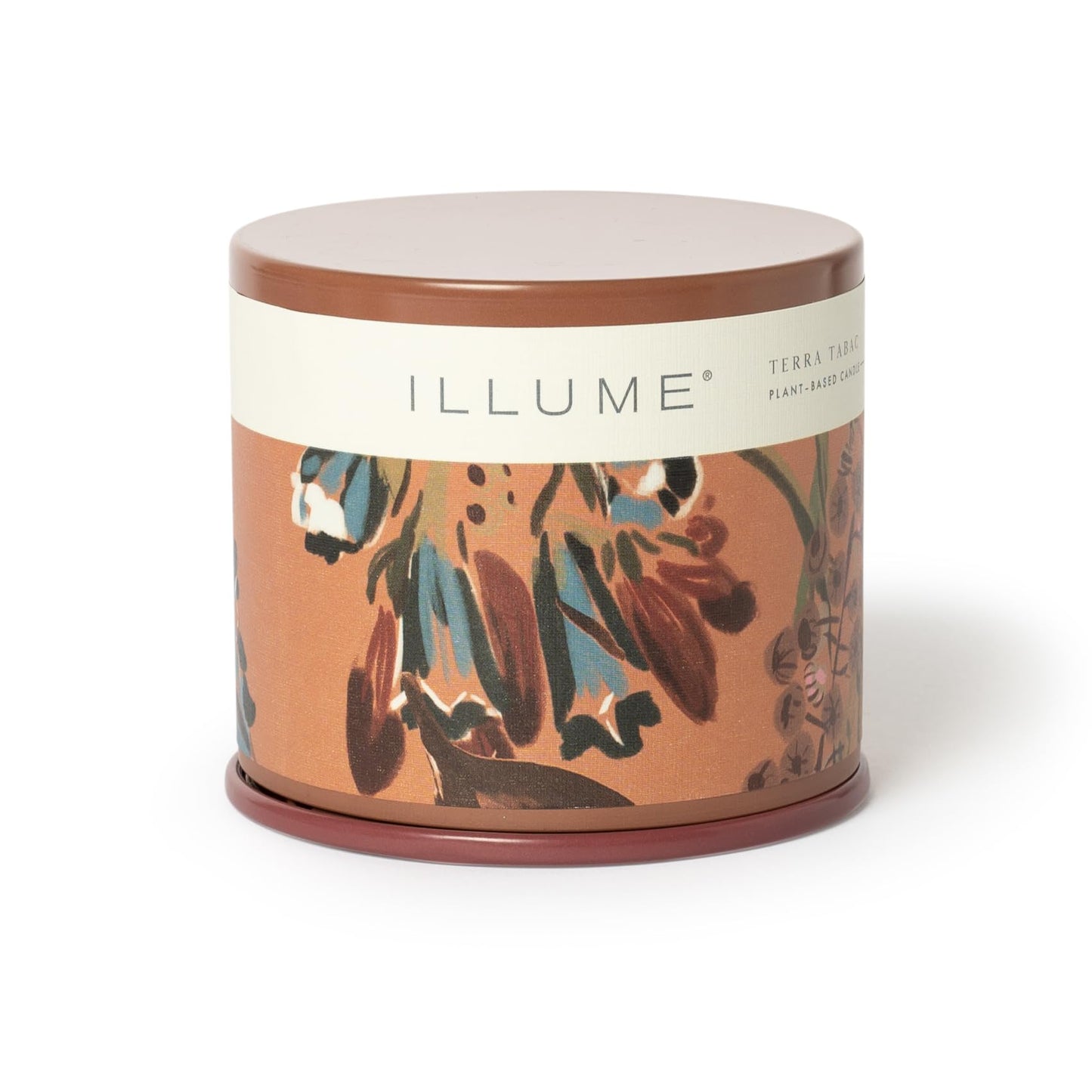 Illume Beautifully Done Essentials Terra Tabac Vanity Tin Scented Candle, 3" L x 2" W x 1" H