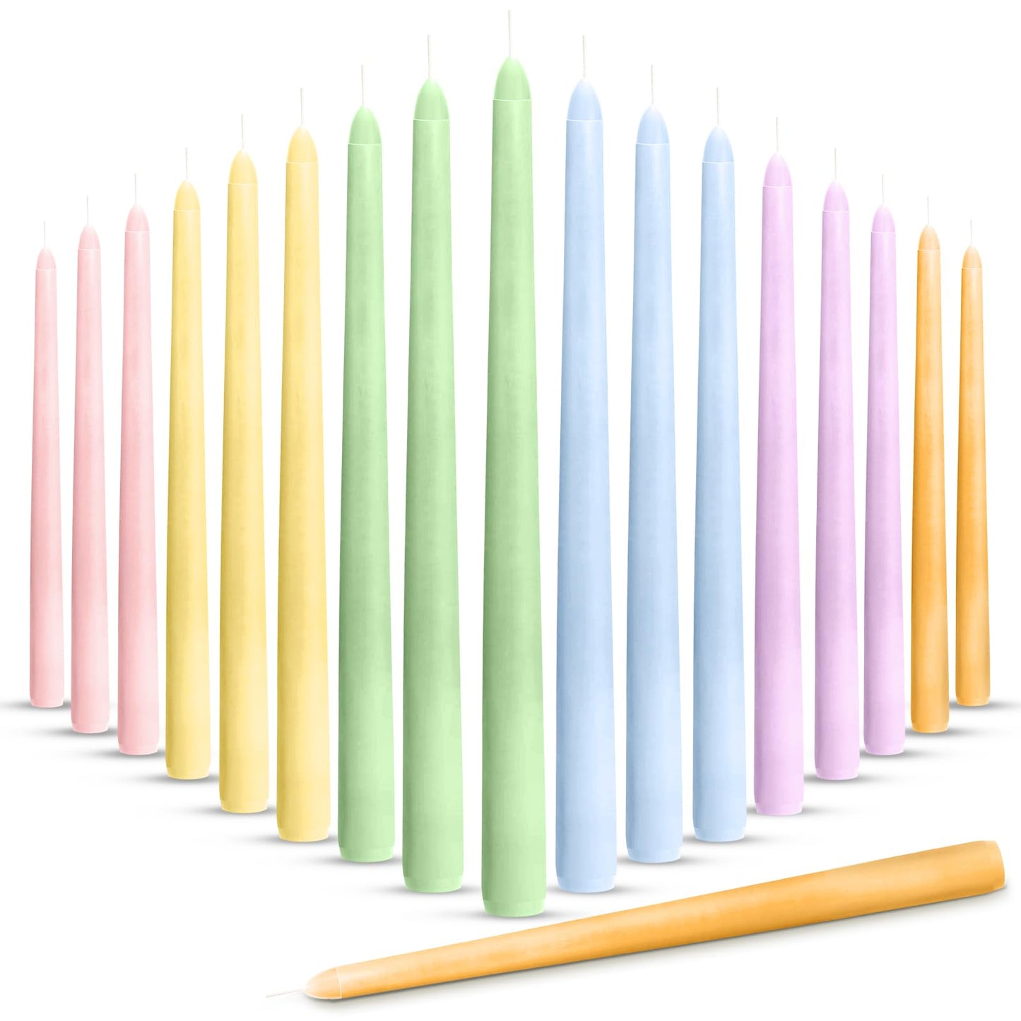 Nuanchu Taper Candles 10 Inch (H) Dripless Tapered Smokeless Long Tall Unscented Dinner Candle for Wedding Party Home Decor Candlesticks, Long Burning