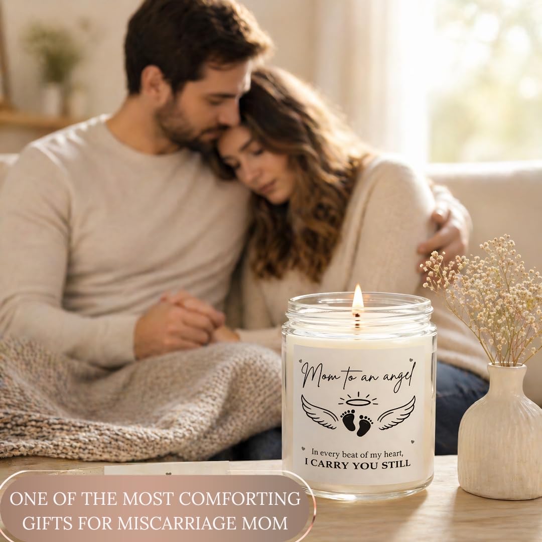 Miscarriage Gifts for Mothers, Mothers Day Gifts for Miscarriage Mom, Vanilla Memorial Soy Candle, Mothers Day Gift for Mom of Angel Baby, Loss of Baby Sympathy Gift from Family and Friends