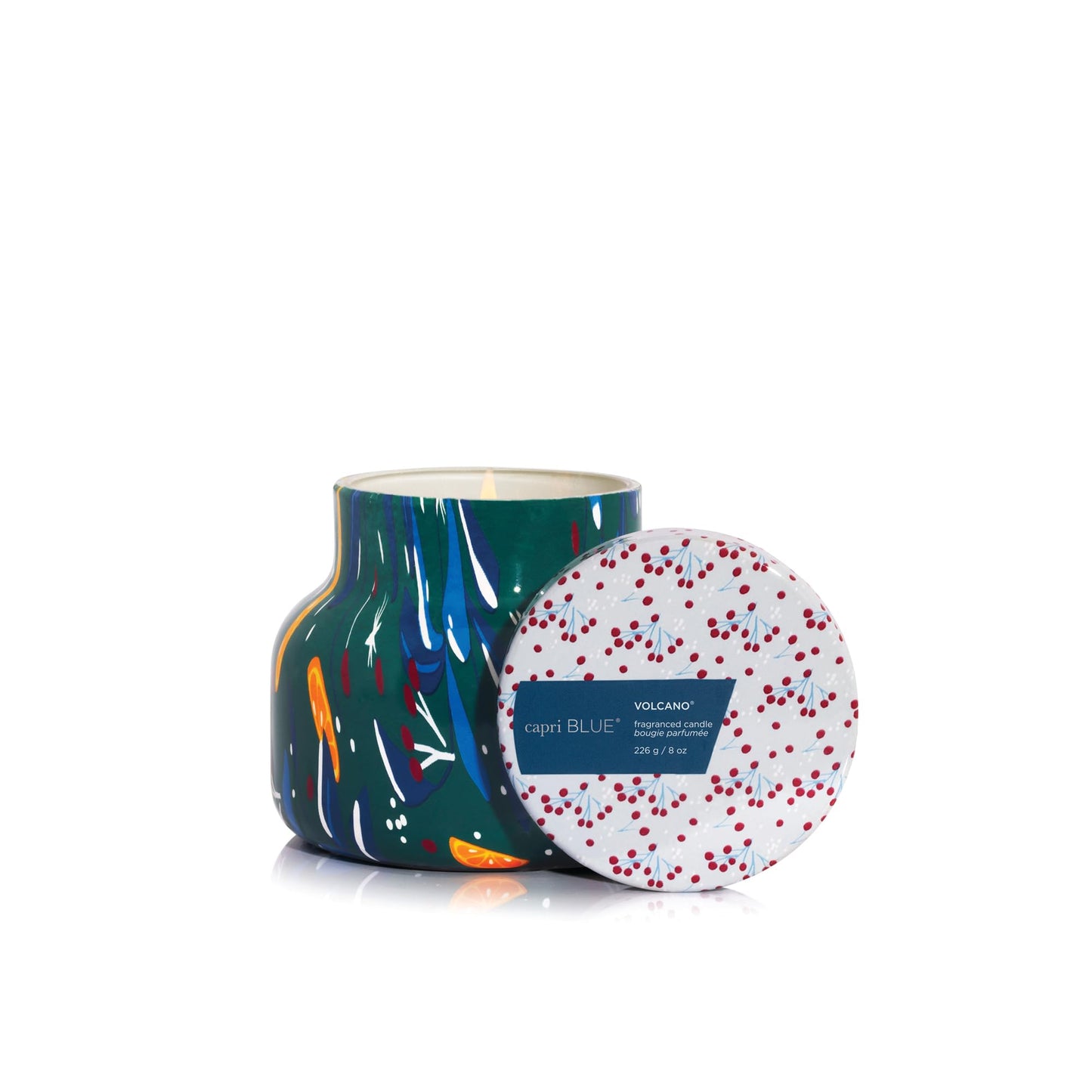 Capri Blue Volcano Candle - Pattern Play Holiday Candle - Petite Glass Jar Candle - Scented Candles with Notes of Tropical Fruits & Sugared Citrus - Decorative Gift (8 oz)