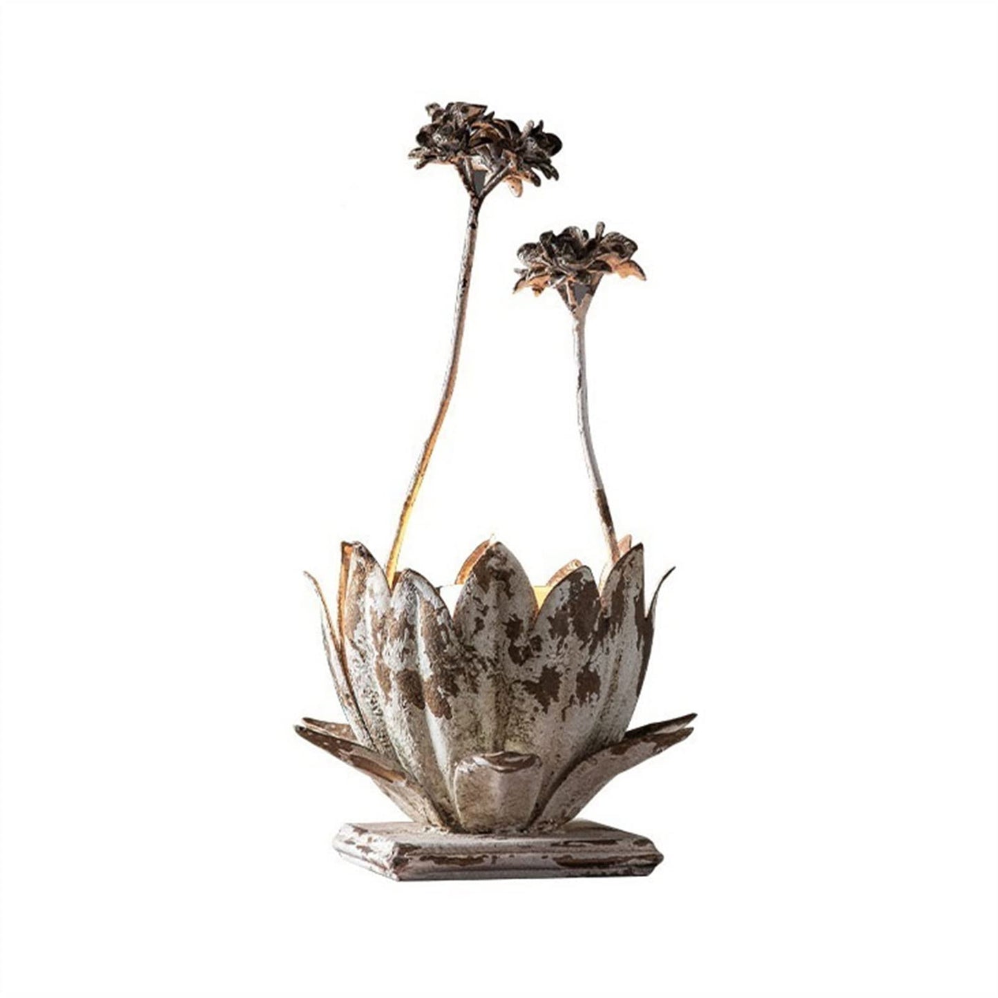 YUHUAWF Candle Holderss European Style Retro Flower Candlestick Iron Tabletop Decorative Ornaments Wedding Party Decoration Shooting Props Decorative Candlestick