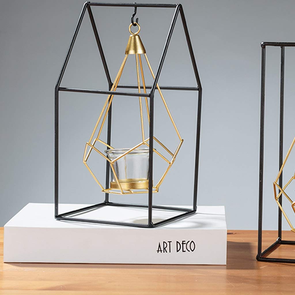 XILIN-1987 Candle Holderss Creative Wrought Iron Candlestick Romantic Candlelight Dinner Props Light Candle Holder Home Decorations Decorative Candlestick (Size : A)