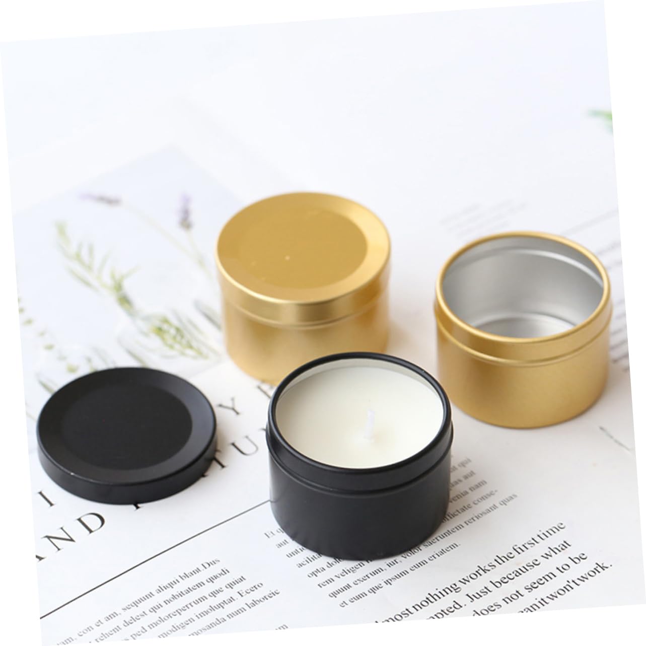 LALAFINA 4pcs Aluminum Candle Jars Containers for Scented Candles Tins for for and Giving