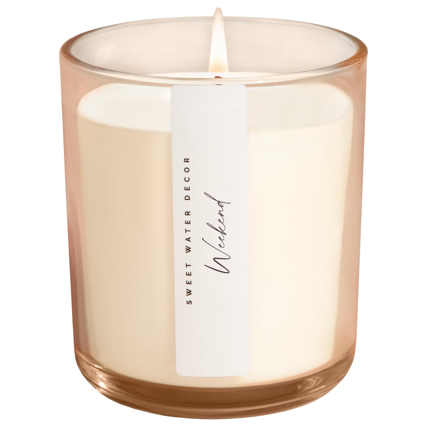 Sweet Water Decor Weekend Scented Soy Candles – Citrus, Grapefruit, Sage, Lavender, Amber – Cozy and Fresh Aroma – 50 Hour Burn – 12oz Tinted Glass Jar for Home Decor and Bedroom Decor