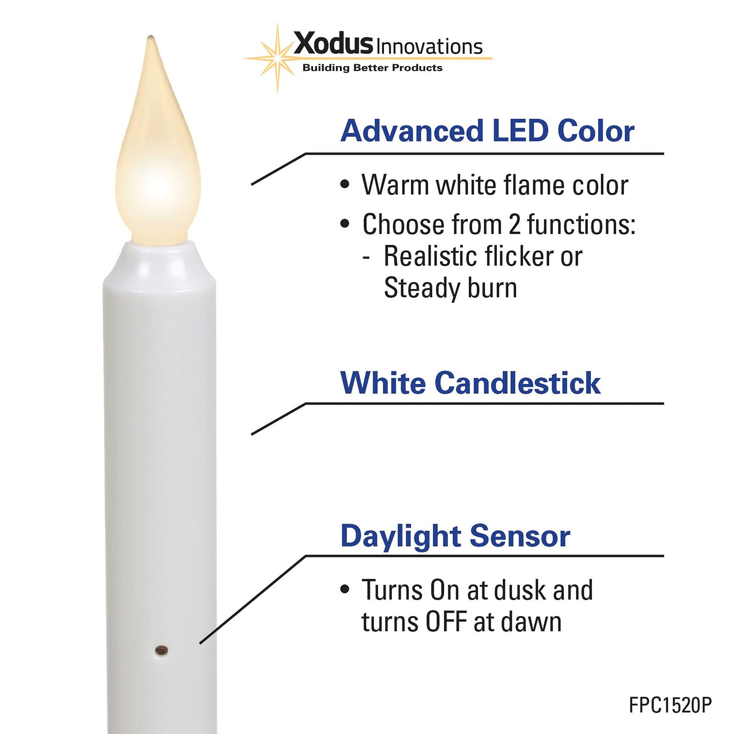 Battery Operated LED Flameless Window Candle Pewter/Silver Finish with Dusk to Dawn Sensor and White Flame
