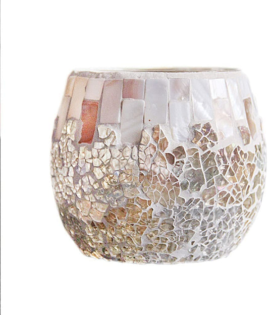 vhhhjhhkl Shell Light-Colored Glass Candle Holder Candle Holder Aromatherapy Candle Holder Candlelight Dinner Decoration Ornaments